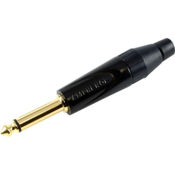 AMP Amphenol Audio Connectors - ¼” & Mini Phone Plugs - Amphenol 1/4" mâle - Black Sleeve with GOLD Plug
