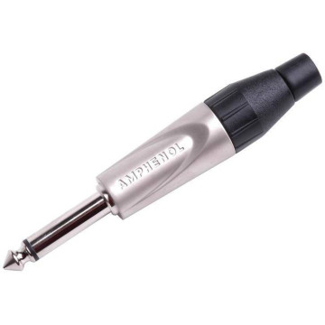 AMP Amphenol Audio Connectors - ¼” & Mini Phone Plugs - Amphenol 1/4" mâle - Silver Sleeve with Silver Plug