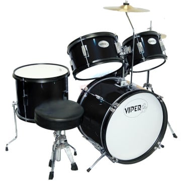 Viper kit de drum pour junior noir