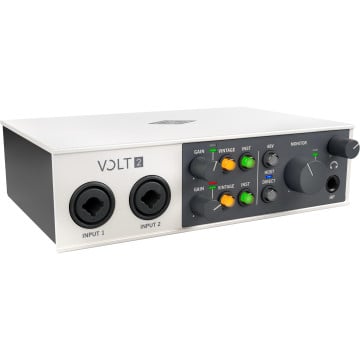 Universal Audio Volt2 Interface Audio USB 2.0 de Bureau 2 entrées/2 sorties avec Conversion Audio Professionnelle