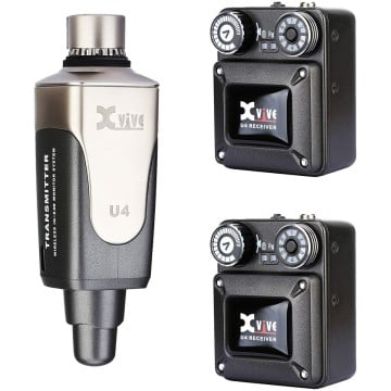 Xvive Audio Système de Monitoring In-Ear Sans Fil (1 Émetteur, 2 Récepteurs)