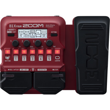 Zoom B1X FOUR Processeur Multi-effets pour Basse avec Pédale d'Expression