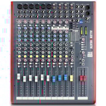 Allen & Heath ZED-12FX Mixeur 6 canaux Mono 3 Stéréo avec Entré/Sortie USB et FX