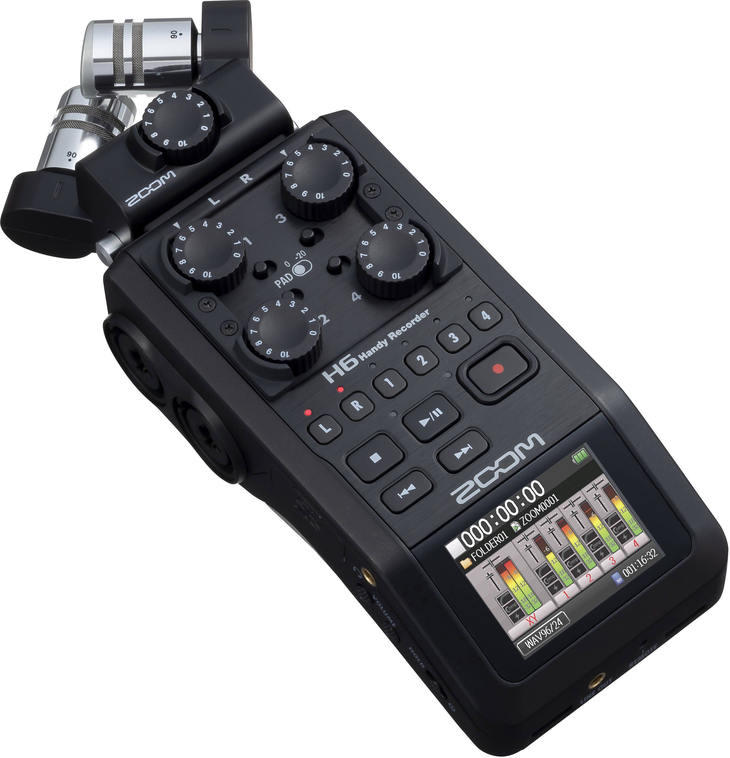 Zoom H6 All Black Handy Recorder | Music Depot