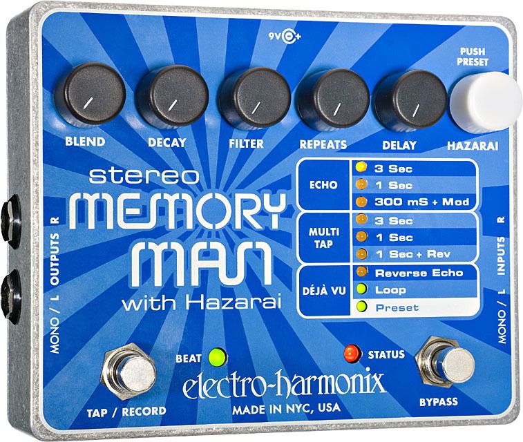 Electro Harmonix STEREO MEMORY MAN WITH HAZARAI Delay numérique