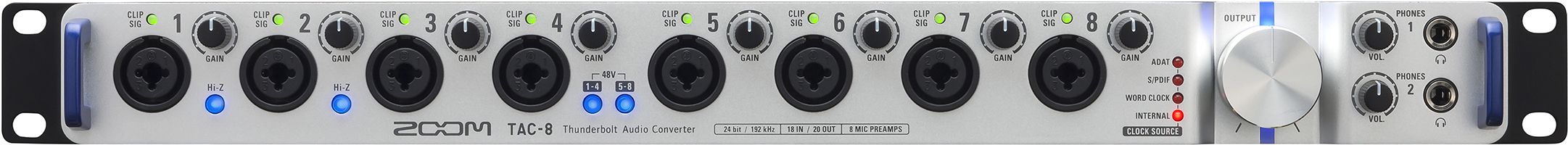 Zoom TAC8 Thunderbolt Audio Interface | Music Depot | Musique Dépôt