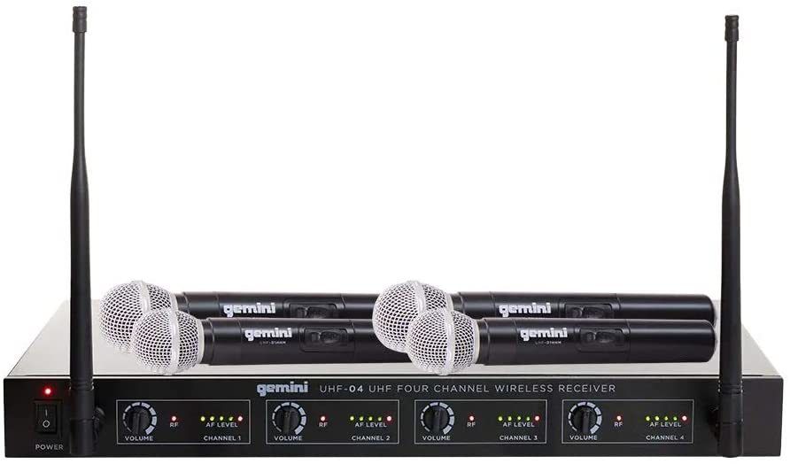 Gemini UHF 04M Wireless Microphone System Music Depot