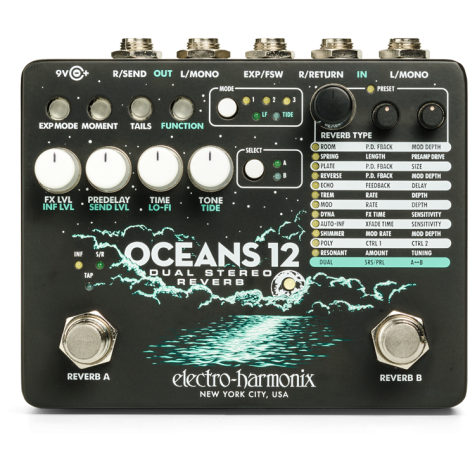 Electro-Harmonix Oceans 11 - Reverb Pedal | Musique Dépôt Musique