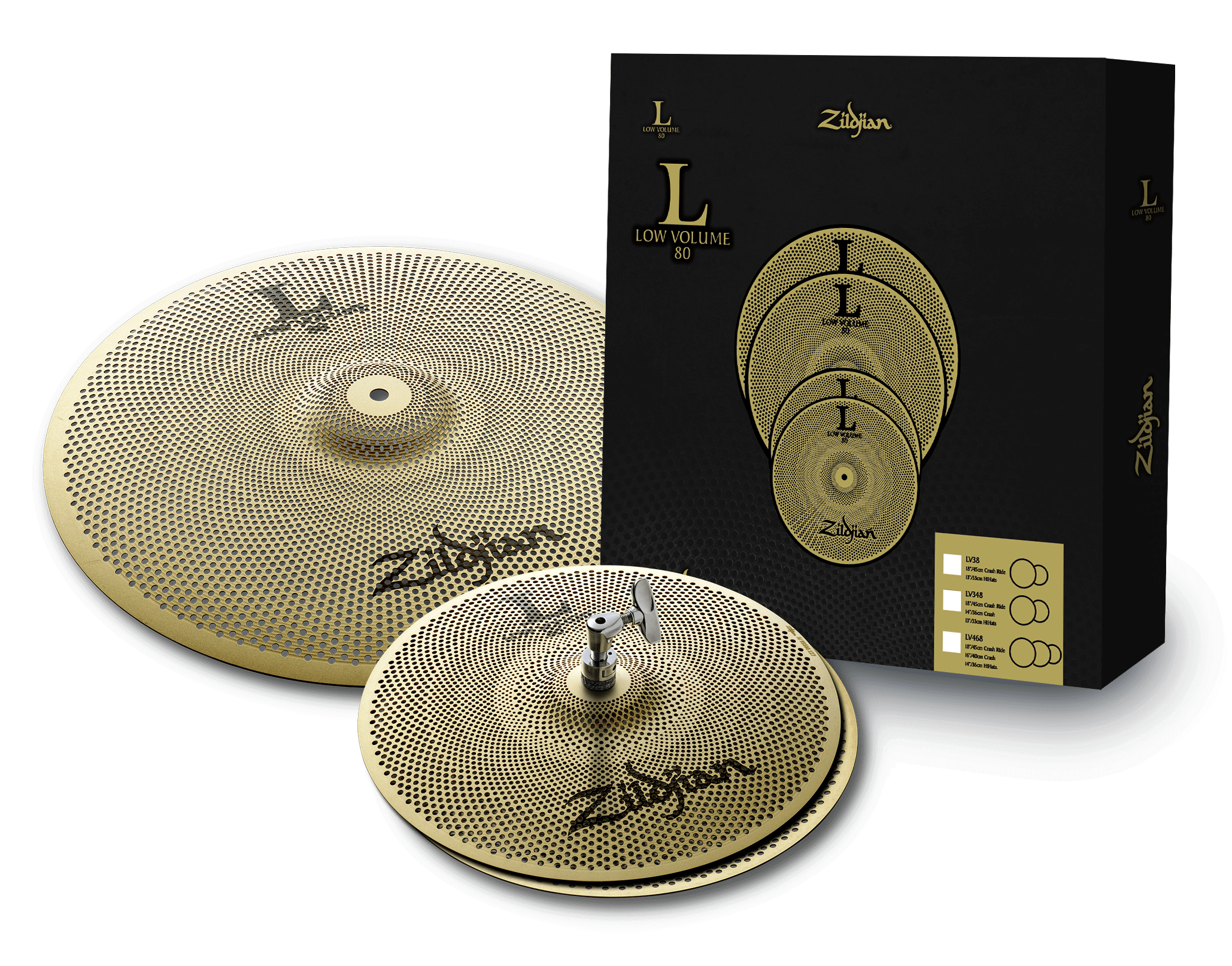 Zildjian L80 Low Volume Cymbal Pack LV38 (13