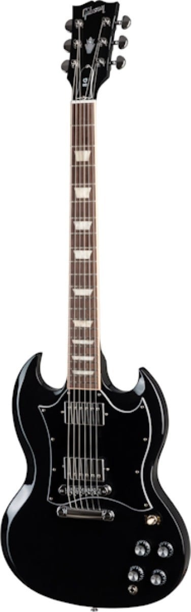 【izk】Gibson SG standard ebony、BLACK Gibson SG Standard Electric Guitar-Ebony | Music Depot Musique Dépôt
