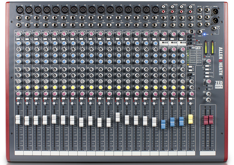 ZED-22FX 16 Mono 3 Stereo channel Mixer, USB in/out and FX Musique