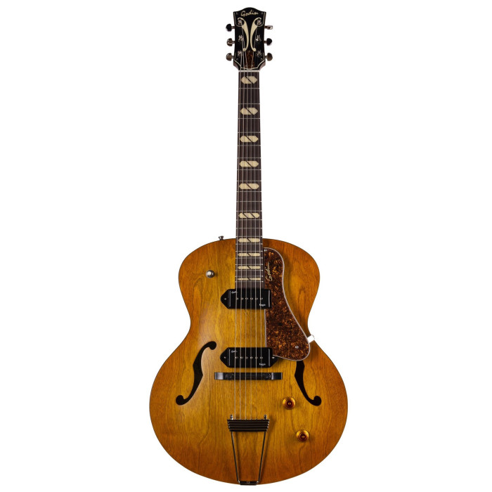 Godin 5th Avenue Jumbo P-90 Harvest Gold | Musique Dépôt Musique Dépôt