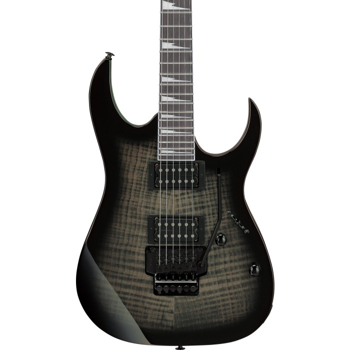 Ibanez GIOブラック エレキベース Ibanez GRG320FATKS - Floyd Rose GIO RG Guitar | Musique Dépôt