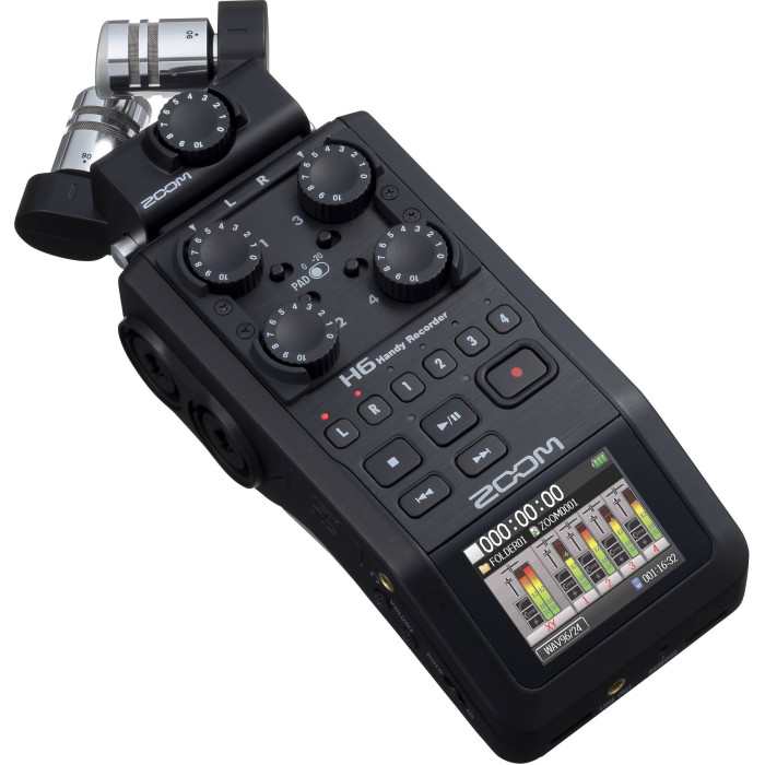 ZOOM H6 Handy Recorder 32GB SDカード付 Zoom H6 All Black - Portable Recorder | Musique Dépôt Musique Dépôt