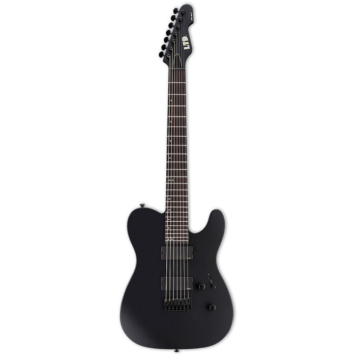 LTD TE-417 Black Satin Electric Guitar 7-string Musique Dépôt