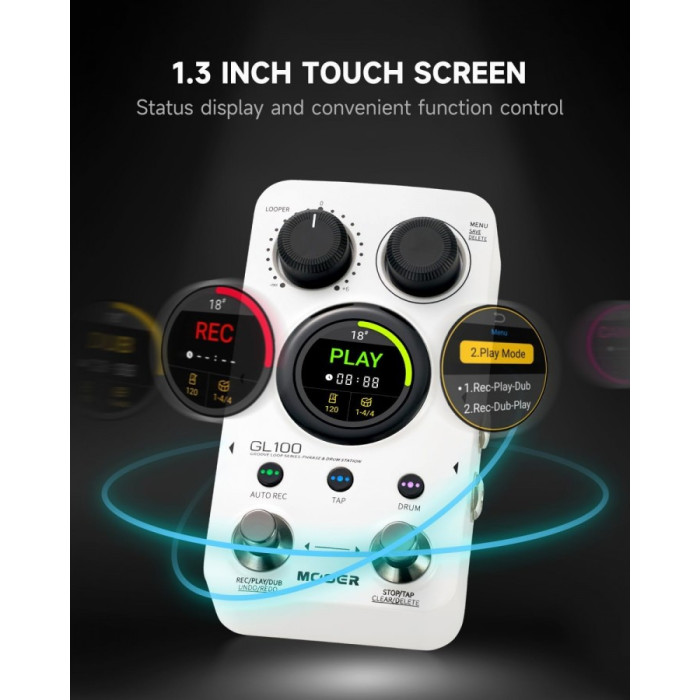 Mooer GL100 - Stereo Looper with Drum Machine | Musique Dépôt