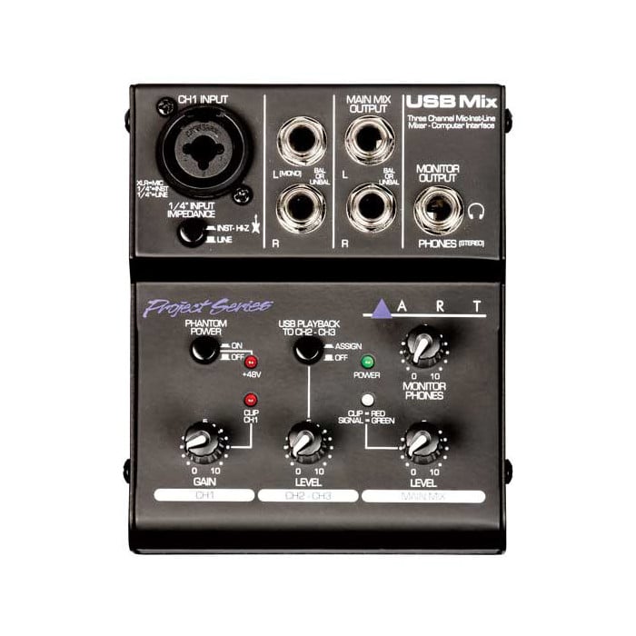 ART USBMix - 3-Channel Mixer / USB Interface | Musique Dépôt
