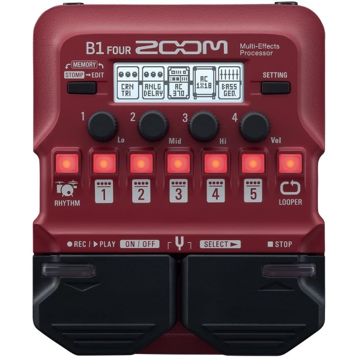 ベース zoom B1 four Zoom B1 Four - Bass Multi-Effects Pedal | Musique Dépôt Musique Dépôt