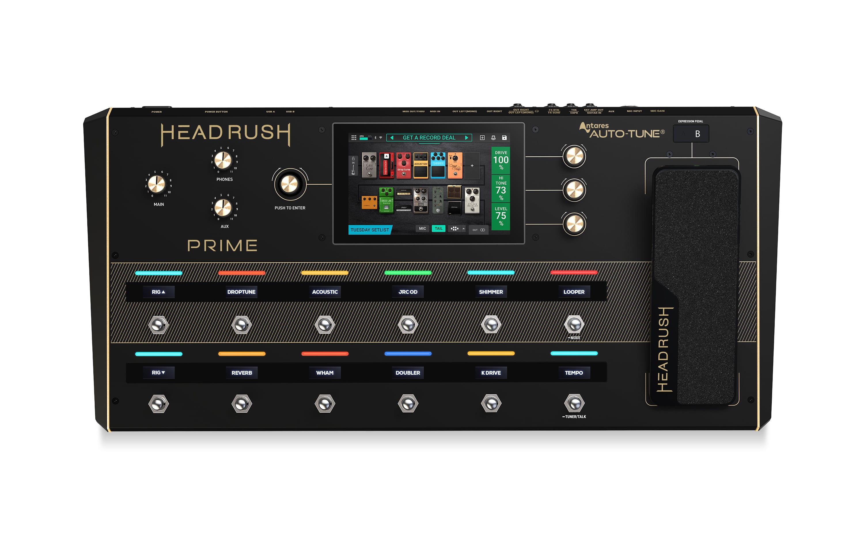 HeadRush Prime multi-effects processor with 7-inch touchscreen
